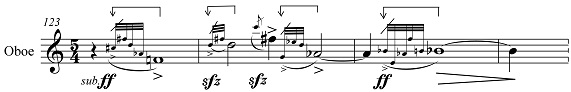 Oboenkonzert, Solo-Oboe T. 123-126 [AW-BA 42] (NB 1j, S. 68)